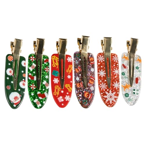 DOITOOL 6stücke Teiliges Weihnachts-haarspangen Für Damen Clips Mit Festlichen Motiven Und Vielseitigen Designs Für Verschiedene Frisuren Als Zu Weihnachten von DOITOOL