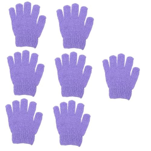 DOITOOL 70 Stk Fünf-finger-badehandschuhe Badetücher Für Babys Neuer Badelappen Hautpflegehandschuh Tragbarer Badewäscher Badetuch Violett Fünf Finger Nylon Wanne Fräulein von DOITOOL