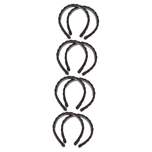 DOITOOL 8 Stk Geflochtenes Stirnband Haarspangen Für Frauen Haare Binden Haarband Geflochtener Haarreifen Haar Klammern Zöpfe Haarband Flechten Zahnform Fräulein Hochtemperaturdraht von DOITOOL