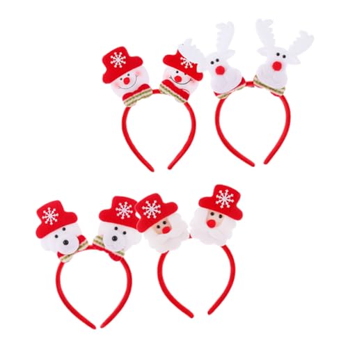 DOITOOL 8 Stk Weihnachtsstirnband Kinder Haargummis Weihnachtsmann-stirnband Weihnachtsmütze-stirnbänder Schneemann-stirnbänder Schneemann-stirnband Kopfschmuck Geweih Stoff Kopfbedeckung von DOITOOL