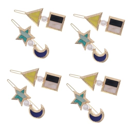 DOITOOL 8 Stk geometrische Perlenhaarspange Haarklammern für Frauen Stern-Haarschmuck Haarspangen Haarnadel hairpins Star-Clips stern haarspange Berühmtheit schmücken Fräulein Legierung von DOITOOL