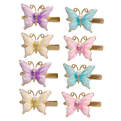 DOITOOL 8St Haarnadel Haarspangen Blumenmädchen Haarschmuck Seitenclip Haarklammer Haarschmuck für Mädchen Kinderhaaraccessoires für Mädchen Metall Ausgabekarte Legierung von DOITOOL