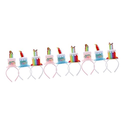 DOITOOL 9 Stk Kerze Stirnband spitz zulaufende Kerzen Rose Kerze Haarschmuck Haarband Haargummi Tiara Kerzenkopfreifen Haarreifen für Kinderpartys die Blumen Kopfbedeckung von DOITOOL