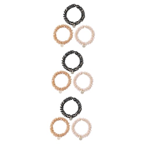 DOITOOL 9 Stk Lotus Teelichthalter Haargummi Schwanzgummihalter Perlenarmbänder Haarspangen Für Damen Elastisches Haarband Frauen Armbänder Perlen Haar Seil Schmücken Fräulein Kristall von DOITOOL