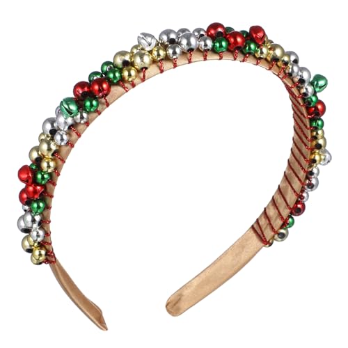 DOITOOL 9 Stk Weihnachtsglocken-stirnband Foto-requisiten-kopfschmuck Weihnachtsstirnband Für Mädchen Weihnachten Rot-grünes Stirnband Haarring Plastik Kind Popularität von DOITOOL