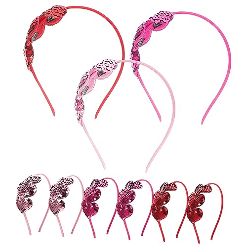 DOITOOL 9St Pailletten Liebe Stirnband kinder haarschmuck hair accessories for girls Glitzernde Haarbänder Haarschmuck für Outdoor-Aktivitäten Herzförmig Kopfbedeckung Zubehör Damen Stoff von DOITOOL