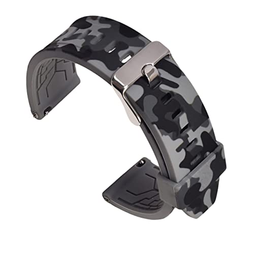 DOITOOL Uhren Ersatzband Silikon-Uhrenarmband reloj inteligente para hombre quick release uhrenzubehã¶r Smartwatch für Kinder Uhrengehäuse für Herren Camouflage-Armbanduhr Silikonarmband von DOITOOL