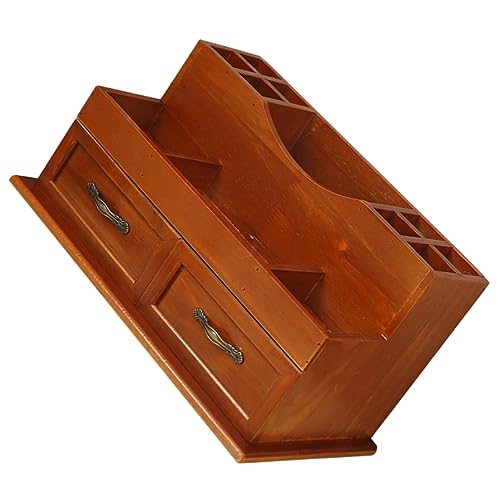 DOITOOL Aufbewahrungskiste Holzbehälter Desktop-organizer Aus Holz Kosmetikkoffer Fall Organisieren Massivholz Make-up-box Kiefernholz Büro von DOITOOL