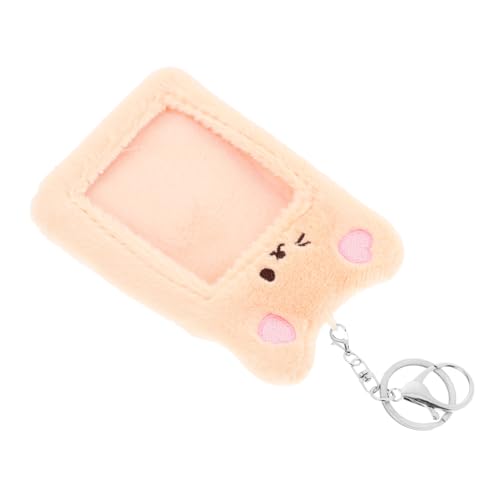 DOITOOL Bärenkartenhalter-anhänger Ausgestopft Plüsch Clip Studentische Inhaber Bushalter Personalisierter Studentenhalter Transporthalter Taschenhalter Vorne Namensschild Khaki PVC von DOITOOL