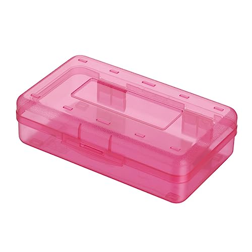 DOITOOL Bleistiftkoffer Briefpapier Fall Federmäppchen Schreibwaren bleistifte Bleistiftfälle Plastikstiftkoffer Etui Bleistift-Organizer Organizer zur Aufbewahrung von Markern rot von DOITOOL
