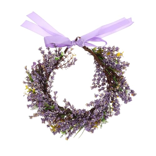 DOITOOL Blumenkronenkranz Blumengirlande Boho-Haargummis Haargirlande Tiara haarschmuck Foto Kranz Mädchen-Kranz-Kopfschmuck künstlich Stirnband schmücken Requisiten Braut von DOITOOL