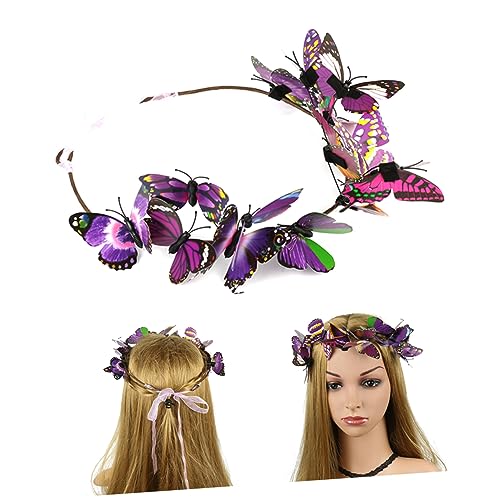 DOITOOL haarschmuck Mädchen Stirnband Haarring Damen Schal Violett von DOITOOL