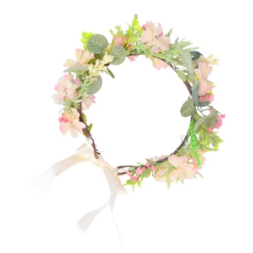 DOITOOL Brautkranz Verstellbares Kopfband Damen-stirnband Fotos Vom Hochzeitsfest Hochzeitshaarkranz Blumenkopfschmuck Für Frauen Blumen Diademe Stirnbänder Haarkrone Die Blumen Kind Pp von DOITOOL