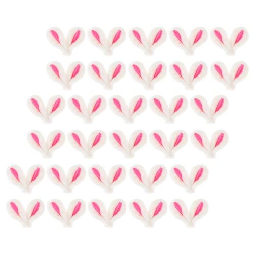 DOITOOL Bunny Plush Ohrs Bastel 30Pcs Ostern Mini Hasenohren Bulk Bunny Ohr Kaninchen Ohr Haarzubehör Für Cartoon Haarklammern Haarbindungen Partyzubehör von DOITOOL