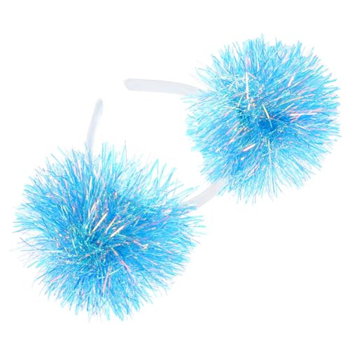 DOITOOL Bunte Pompons-Stirnbänder Aus Kunststoff: Flauschige Mädchen-Stirnbänder Für Haarspangen Party-Dekoration Kawaii-Haarschmuck von DOITOOL