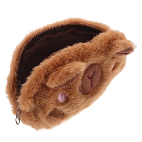 DOITOOL Capybara Plüsch Federmäppchen Großes Cartoon Stifteetui Weiches Stoffetui Für Schule Bürobedarf Mädchen Damen von DOITOOL