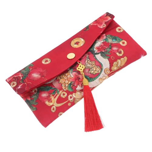 DOITOOL Roter Stoffumschlag Mit Cartoon-Design Chinesischer Neujahrs-hochzeitsumschlag Chinesische Glücksmünzen Roter Umschlag Geldumschlag Für Festivals Und Geburtstage von DOITOOL