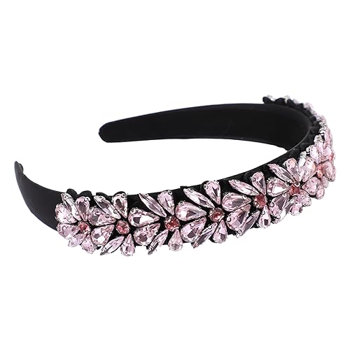 DOITOOL Diamant Blumenstirnband Braut Kopfschmuck Verlobungsstirnband Haarschmuck Haarband Haargummis frauen kopfschmuck Mädchen Stirnband Kopfbedeckung Schal Damen von DOITOOL