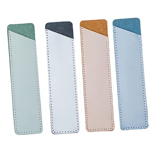 DOITOOL Echtes Leder Stifttasche Handgemacht Retro Design Stift Halter Für Schule Stilvolle Aufbewahrung Für Stifte Und Schreibutensilien Blau von DOITOOL