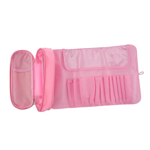 DOITOOL Faltbares Make-up-pinseletui Make-up-Taschen Kosmetische Reisebehälter Toilettenartikel-Organizer Bürste Rolltasche Kosmetikkoffer Reisetasche Falten Polyester Werkzeugkasten von DOITOOL