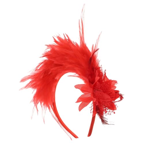 DOITOOL Haarschmuck Feder Stirnband Karnevals-Fascinator Fascinator-Stirnband Haargummis Tiara Federkopfschmuck Stirnbänder aus den 1920er Jahren Cosplay Kopfbedeckung schmücken Damen von DOITOOL