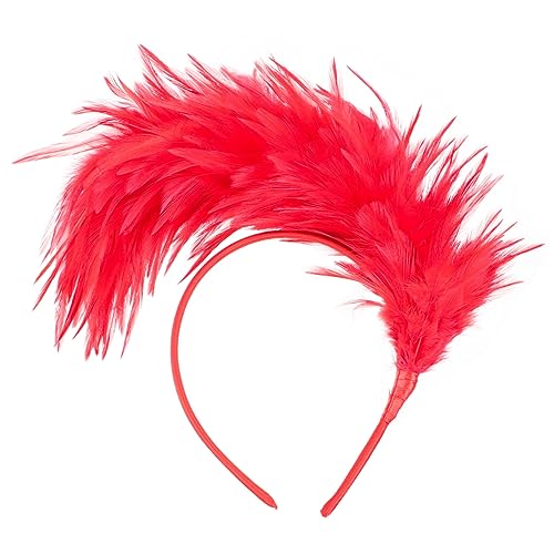 DOITOOL Feder Stirnband Hut Für Kinder Hochzeitsdekorationen Für Die Zeremonie Stirnband Für Kinder Fascinator-hut Für Frauen Halloweenkostüm Haarschmuck Charmant Damen Plastik Gatsby von DOITOOL