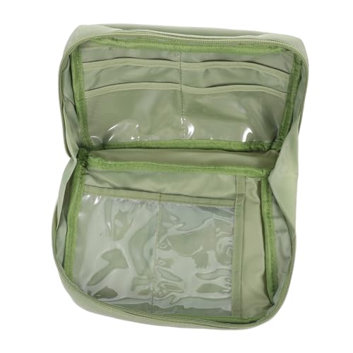 DOITOOL Federmäppchen mit großem Fassungsvermögen großes Federmäppchen mit Reißverschluss Tragbarer Schreibwaren-Organizer tragbarer Schulstiftfall süße Schulmaterialtasche Segeltuch Grün von DOITOOL
