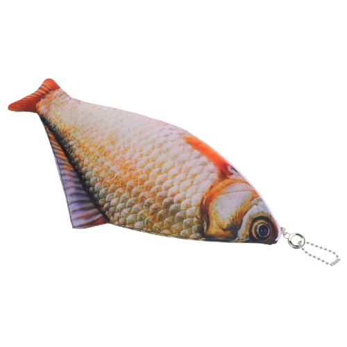 DOITOOL Fischförmiger Stiftbeutel Geldbeutel Federmäppchen in Fischform Bleistiftbeutel-ästhetik Geformt Nettes Bleistiftkoffer Lustiges Federmäppchen Ästhetisch Polyester von DOITOOL
