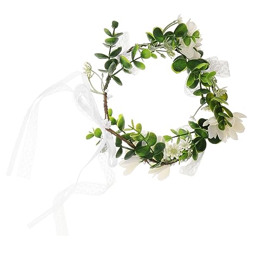 DOITOOL Frische Maiglöckchen Blumengirlande Stirnband Foto Braut Brautjungfer Kopfschmuck Haarschmuck Waldstil Kronen haargummi organizer aufhängen Tiara Haarband ländlich von DOITOOL