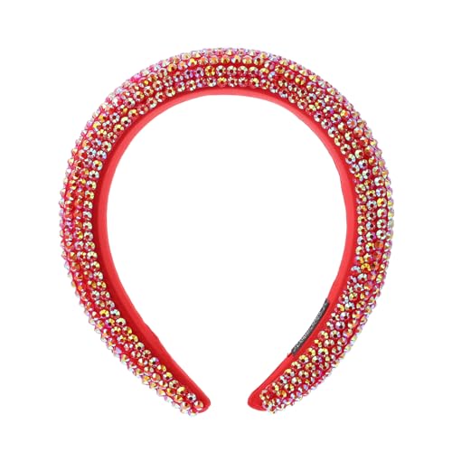 DOITOOL Strass-stirnband Aus Schwamm Breiter Rand Kopfschmuck Stilvolles Gepolstertes Stirnband Haarschmuck Für Frauen Für Partys Hochzeiten Strände von DOITOOL