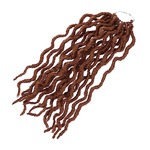 DOITOOL Geflochtene Damenperücke Häkelnadeln für Haare lockige schwarze perücke Göttin Dreadlocks Haare Curly Locs Haarverlängerungen Weben Fräulein Hochtemperaturdraht von DOITOOL