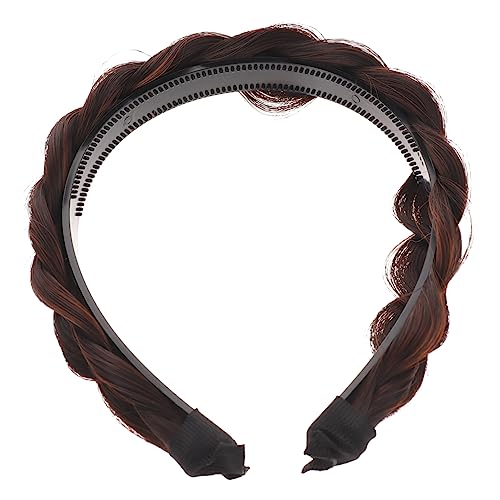 DOITOOL geflochtenes Stirnband Haarschmuck Haarband Stirnband für Damen geflochtene Stirnbänder Haargummi Haarklammer Haarversorgung Perücke Design Haarspange Elastizität von DOITOOL