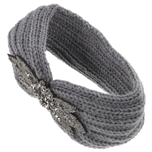 DOITOOL Gestricktes Haarband Haarturbane Für Frauen Kopfbedeckungen Für Boho-bandana Schleife Haarband Geflochtener Haargummi Kreuzen Tiara Herbst Und Winter Haarschmuck Fräulein von DOITOOL