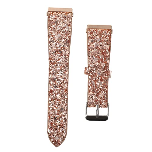 DOITOOL Glitzer Armband für Hochwertiges PU Material Stylisches Design Einfache Installation für Damen Elegantes Ersatzarmband Roségold von DOITOOL
