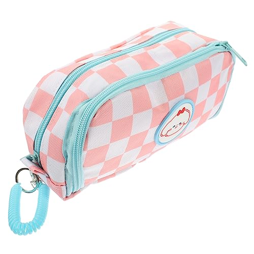 DOITOOL Großer Kapazitäts Federmäppchen im Schachbrettmuster Multifunktionale Bleistiftaufbewahrungstasche für Schüler Leicht Waschbar und Reißfest mit Einfachem Reißverschluss und von DOITOOL