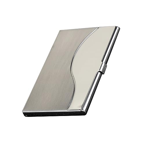 DOITOOL Großer Kartenhalter Metall Visitenkartenetui S Form für Schule Arbeit und Reisen Leicht und Langlebig Schützt Ihre Karten und Ermöglicht Schnellen Zugriff von DOITOOL