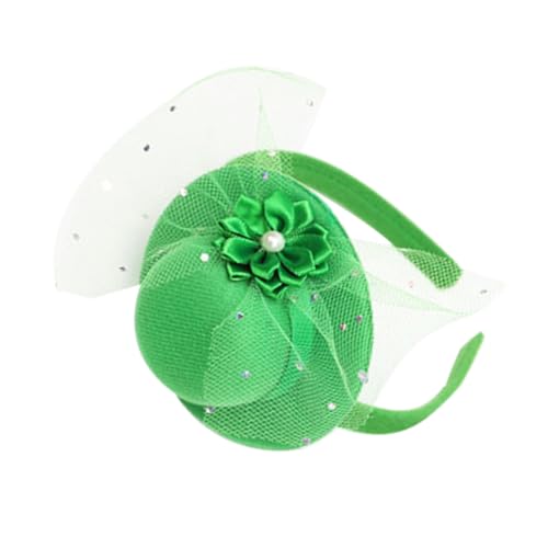 DOITOOL Grünes Zylinder-stirnband Kugelkopf-bopper Fascinatoren Für Damen Koboldhut Stirnband St. Patrick's Day St. Patrick s Day Feier Kopfschmuck Mini-hut Dekorationen Kind Plastik Haar von DOITOOL