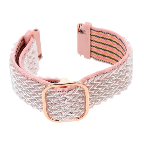 DOITOOL Gurt armkette damen armband für frauen süßes Uhrenarmband Universelles Uhrenarmband uhrenarmbänder flexibles Armband Riemen mit Wellenmuster Elastizität Zubehör Profi Nylon Rosa von DOITOOL