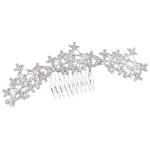 DOITOOL Haarkamm aus Strasslegierung braut hochzeit kopfschmuck braut haarkamm haarschmuck Tiara Brautkopfschmuck für die Hochzeit Hochzeitskopfschmuck die Blumen Kopfbedeckung schmücken von DOITOOL