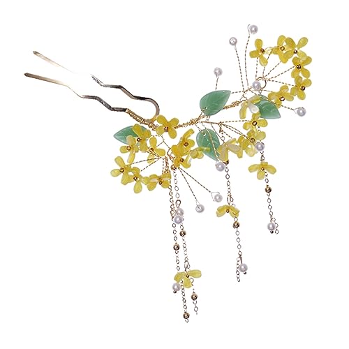 DOITOOL Haarnadel mit Osmanthus-Quaste Haarschmuck Haar Klammern Chignon-Pin-Frauen Essstäbchen für Haarknoten Haarklammer Tiara Haarstäbchen für Frauen Blumen-Haarnadel Jahrgang Haargabel von DOITOOL