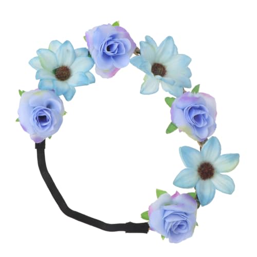 DOITOOL Blumenkronen-Stirnband Mädchen Kleider Braut Stirnband Braut-Outfit Haarschmuck Blumengirlande Haargummis Tiara Blumenhaarkranz Haarband Sonnenblume Kopfbedeckung Haarring Kind von DOITOOL