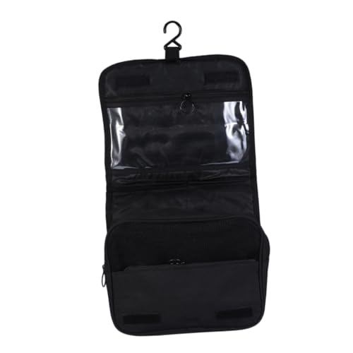 DOITOOL Hakenwäsche-Aufbewahrungstasche Schwarze Kosmetiktasche Make-up-Organizer-Taschen Makeup Tasche wasserdichte Kosmetiktasche Hängende Waschtasche Groß Fräulein Stoff Veranstalter von DOITOOL