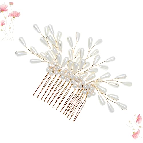 DOITOOL Clip Hochzeit Haarkamm Braut Kopfschmuck Hochzeitshaarkamm für die Braut haarschmuck Tiara Brauthaarkamm Brauteinsatzkamm Handbuch Kopfbedeckung Zubehör Fräulein von DOITOOL