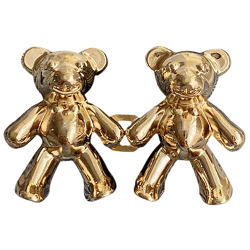 DOITOOL Jeansknopf Taillenstraffer Goldener Bären clip Verstellbar Wiederverwendbar Ohne Nähen Für Damen Herren Teenager Hosenbund Enger Machen Hosen Dekoration von DOITOOL