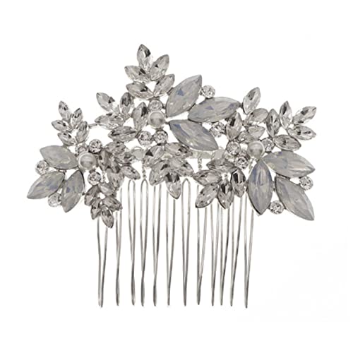 DOITOOL Kamm Strass-Haarnadel Boho-Blumen Haarspangen Haarklammer Tiara Haarnadeln mit Strasssteinen Braut Haarnadel Hochzeit Haarspange Kristall Kopfbedeckung Zubehör von DOITOOL