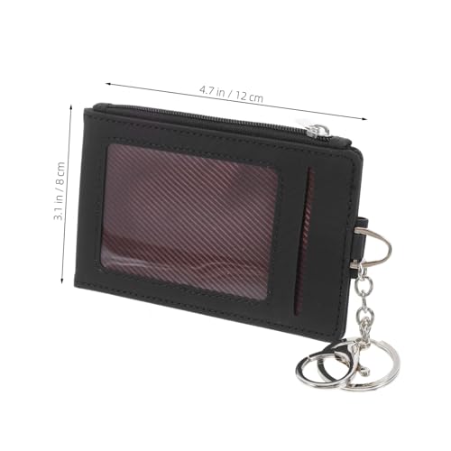 DOITOOL Kartenhalter Mit Schlüsselring Aus Pu Visitenkartenetui Und Geldbörse Für Männer Kleiner Kreditkartenhalter Kartenetui Für Arbeitskarten Ausweise Und Busfahrkarten von DOITOOL