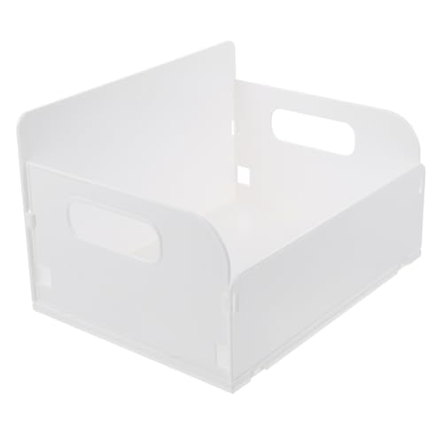 DOITOOL Kasten Hautpflege-Organizer Desktop-Organizer Büroschubladen Bücher Vorratsbehälter Desktop-Speicherplatz Desktop-Buch-Organizer Kosmetik Veranstalter Aufbewahrungskiste Weiß von DOITOOL