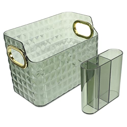 DOITOOL Kasten kosmetische Aufbewahrungsbox Make-up-Kosmetikhocker Hautpflegebehälter Schminktisch Make-up Pinsel Badezimmer-Organizer Desktop-Organizer Lagerung Container Vorratsbehälter von DOITOOL