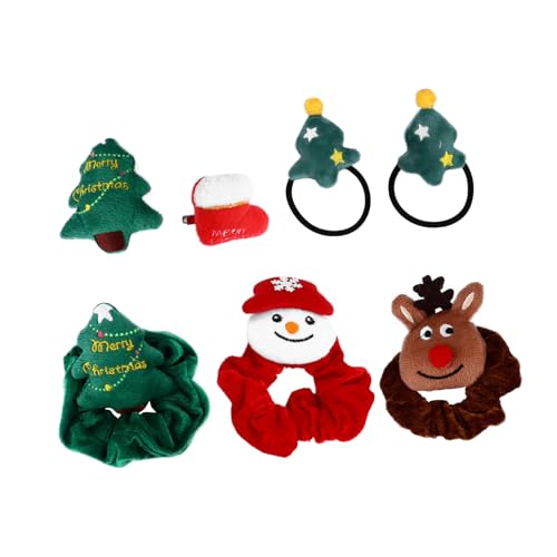 DOITOOL Elastisches Haarband Kinder Haarspange Kopf Seil Weihnachten Kinder Haarseil Weihnachtselement-Haargummi Haarspangen Tiara Haarband Weihnachtshaargummi niedlich Haarnadel Brosche von DOITOOL