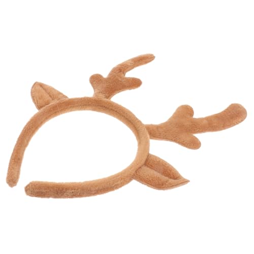 DOITOOL Kopfschmuck aus weihnachtlichem Geweih Plüschtiere Stirnband Tierstirnbänder für Kinder Tiara Haargummi Stirnband für Kinder weihnachtsgeweih stirnband Perücke von DOITOOL